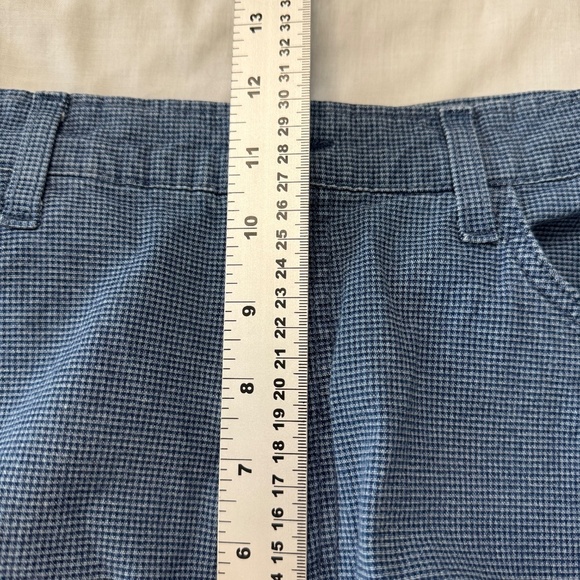 FDJ French Dressing Jeanswear Women's Chino Micro Check Pants Blue 14 Cropped - Picture 9 of 12